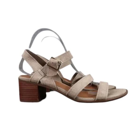 Steve Madden Shoe Women 8.5 Sandal Fashion Block Heel Buckle Strap Leather Rayme - Picture 1 of 12